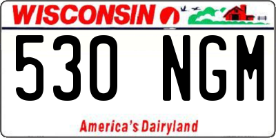 WI license plate 530NGM