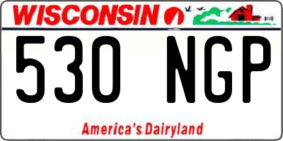 WI license plate 530NGP
