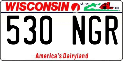 WI license plate 530NGR