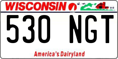 WI license plate 530NGT