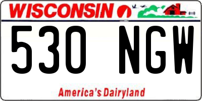 WI license plate 530NGW