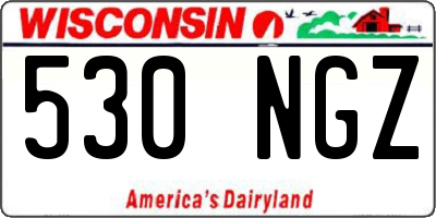 WI license plate 530NGZ