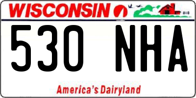 WI license plate 530NHA