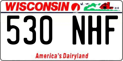 WI license plate 530NHF