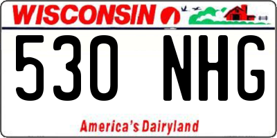 WI license plate 530NHG
