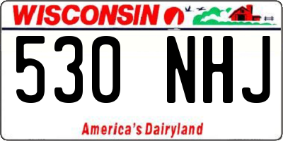 WI license plate 530NHJ