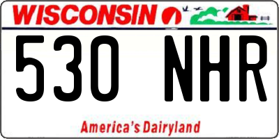 WI license plate 530NHR