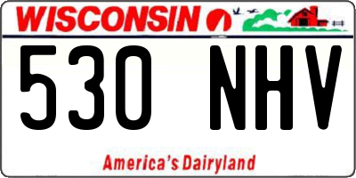 WI license plate 530NHV