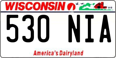 WI license plate 530NIA