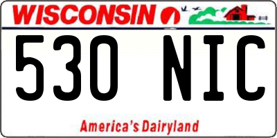 WI license plate 530NIC