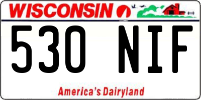 WI license plate 530NIF