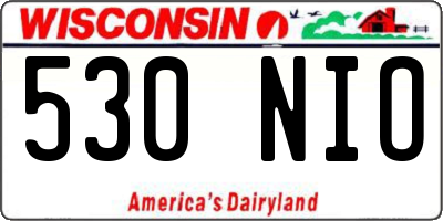 WI license plate 530NIO