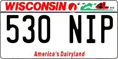 WI license plate 530NIP