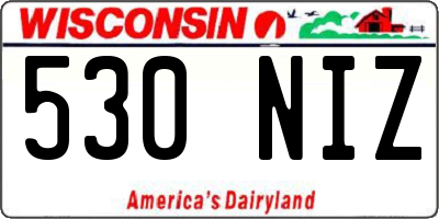 WI license plate 530NIZ