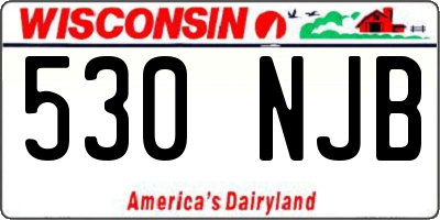 WI license plate 530NJB