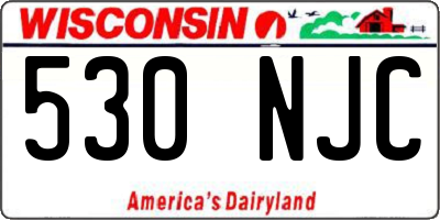 WI license plate 530NJC