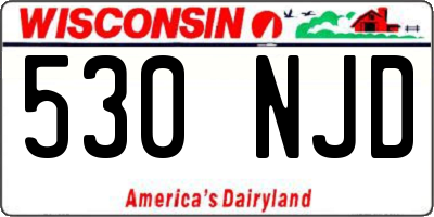 WI license plate 530NJD