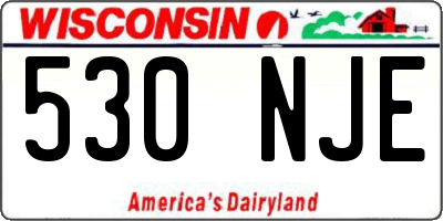 WI license plate 530NJE
