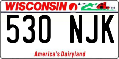 WI license plate 530NJK