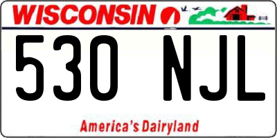 WI license plate 530NJL