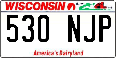 WI license plate 530NJP