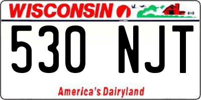WI license plate 530NJT