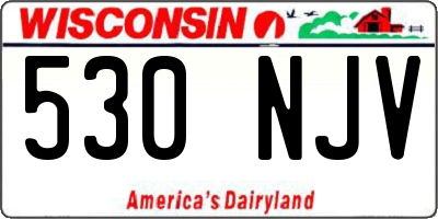WI license plate 530NJV