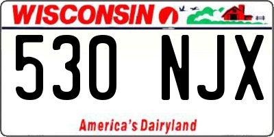WI license plate 530NJX
