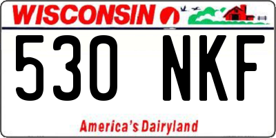 WI license plate 530NKF