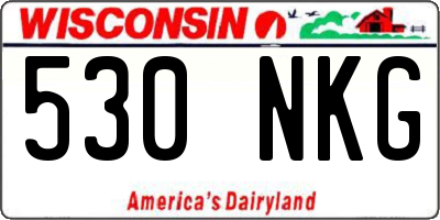 WI license plate 530NKG