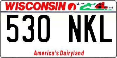 WI license plate 530NKL