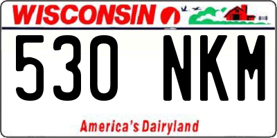 WI license plate 530NKM