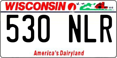 WI license plate 530NLR