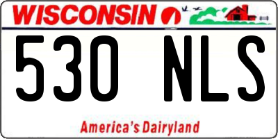 WI license plate 530NLS