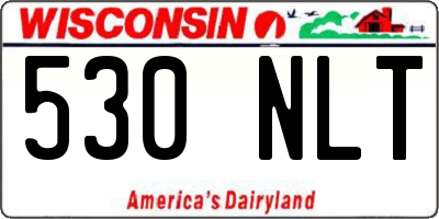 WI license plate 530NLT