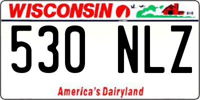 WI license plate 530NLZ
