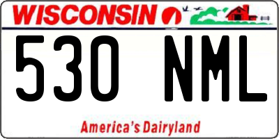 WI license plate 530NML