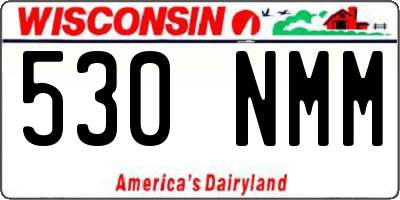 WI license plate 530NMM