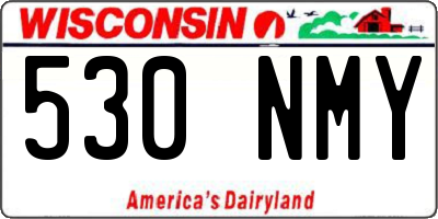 WI license plate 530NMY
