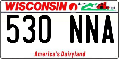 WI license plate 530NNA