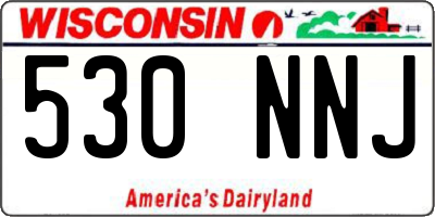 WI license plate 530NNJ