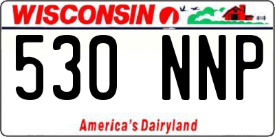 WI license plate 530NNP