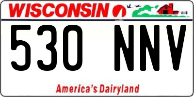 WI license plate 530NNV