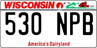 WI license plate 530NPB