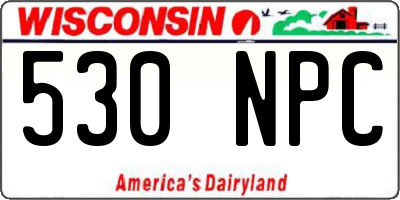 WI license plate 530NPC