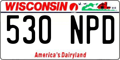 WI license plate 530NPD
