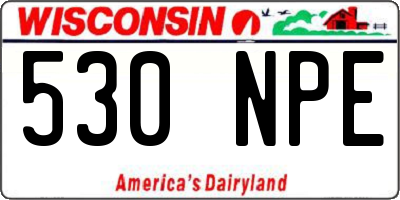 WI license plate 530NPE