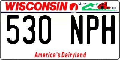 WI license plate 530NPH