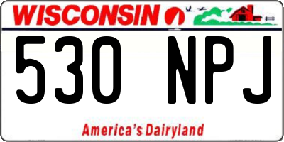 WI license plate 530NPJ