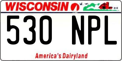 WI license plate 530NPL